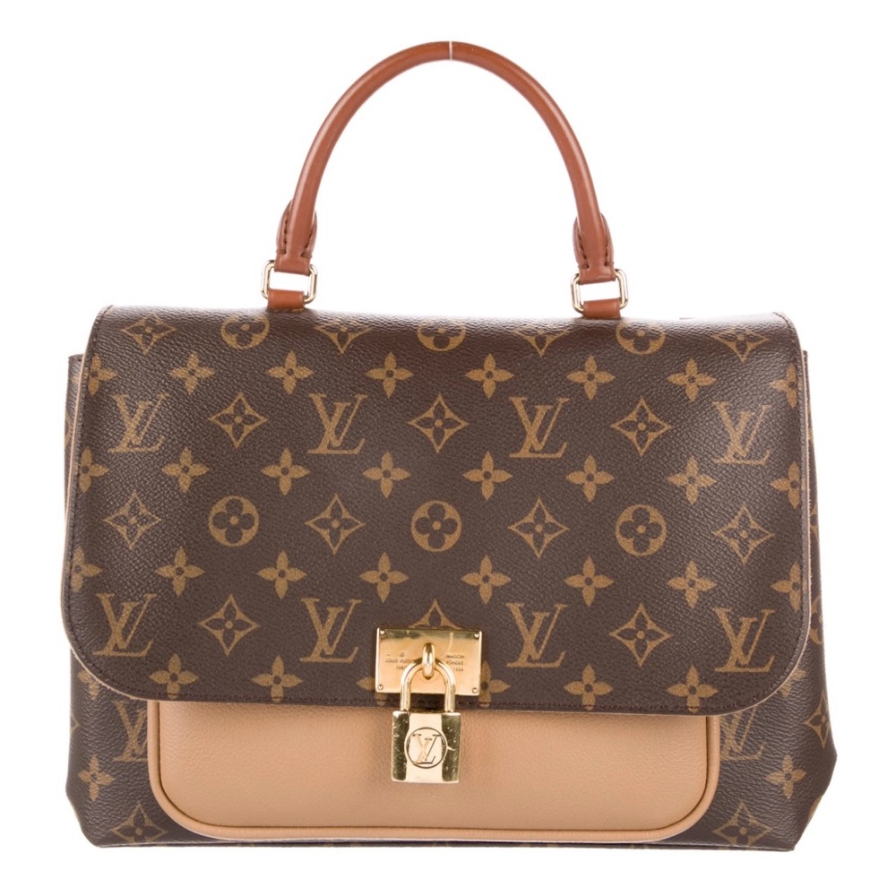 Louis Vuitton Brown Satchel with Monogram Canvas